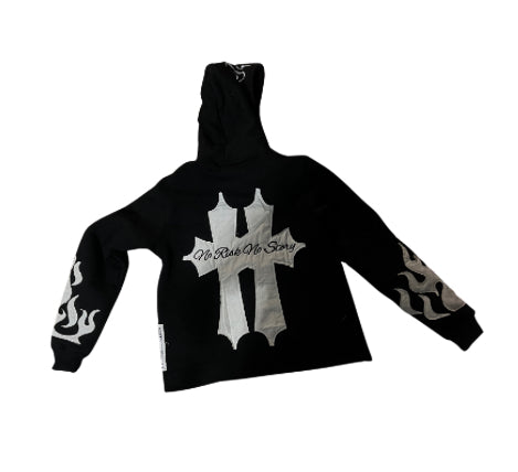 “No Risk No Story” black hoodie
